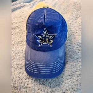 Seattle Mariners Vintage Style Baseball Cap (Blue/Yellow)